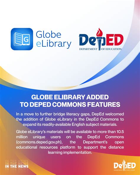 elibro deped|Globe eLibrary added to DepEd Commons features.